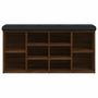 Voir la diapositive 5 : VIDAXL Banc a chaussures chene marron 102x32x50 cm bois d'ingenierie