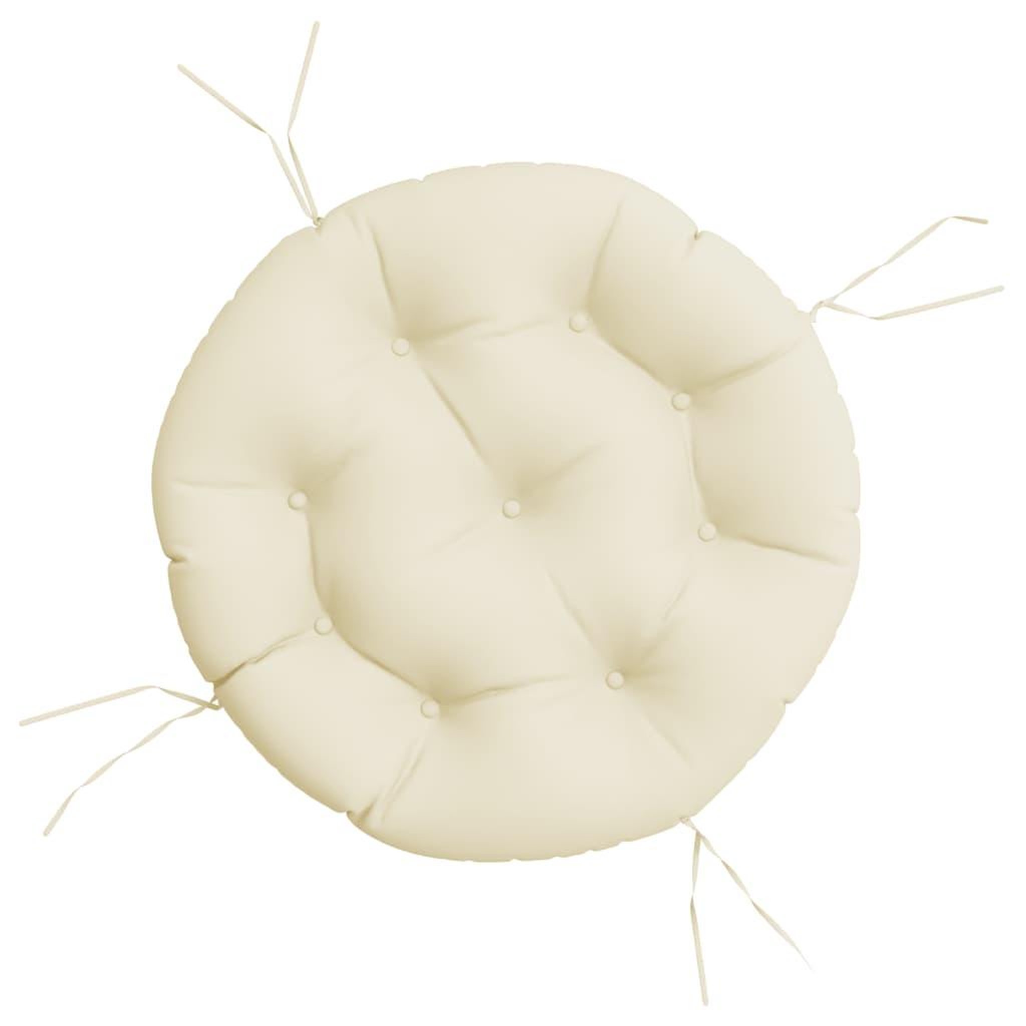 Voir la diapositive 2 : VIDAXL Coussin rond creme Ø 60 x11 cm tissu oxford