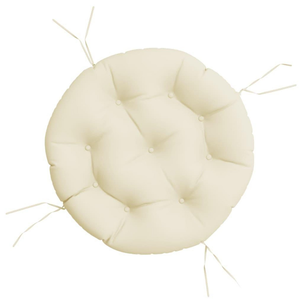 VIDAXL Coussin rond creme Ø 60 x11 cm tissu oxford