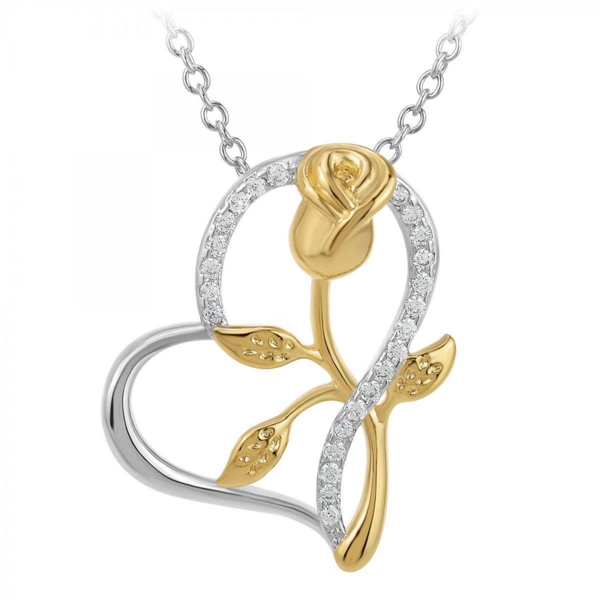 SC CRYSTAL Collier coeur rose SC Crystal orné de zirconium