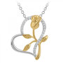 Voir la diapositive 1 : SC CRYSTAL Collier coeur rose SC Crystal orné de zirconium