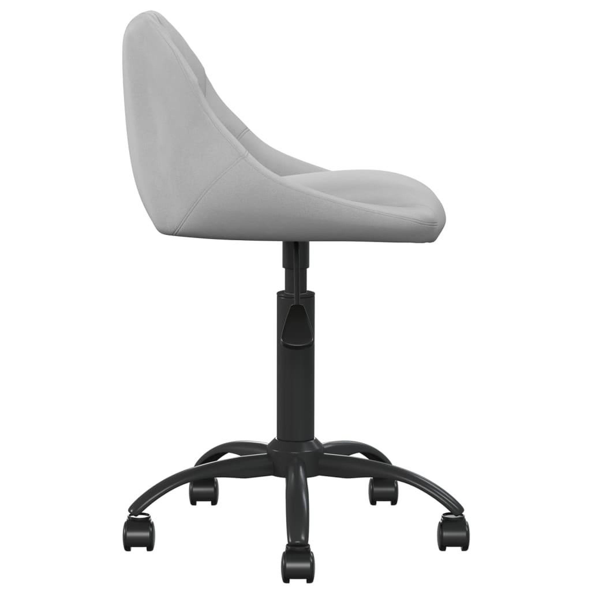 Voir la diapositive 3 : VIDAXL Chaise de bureau Gris clair Velours