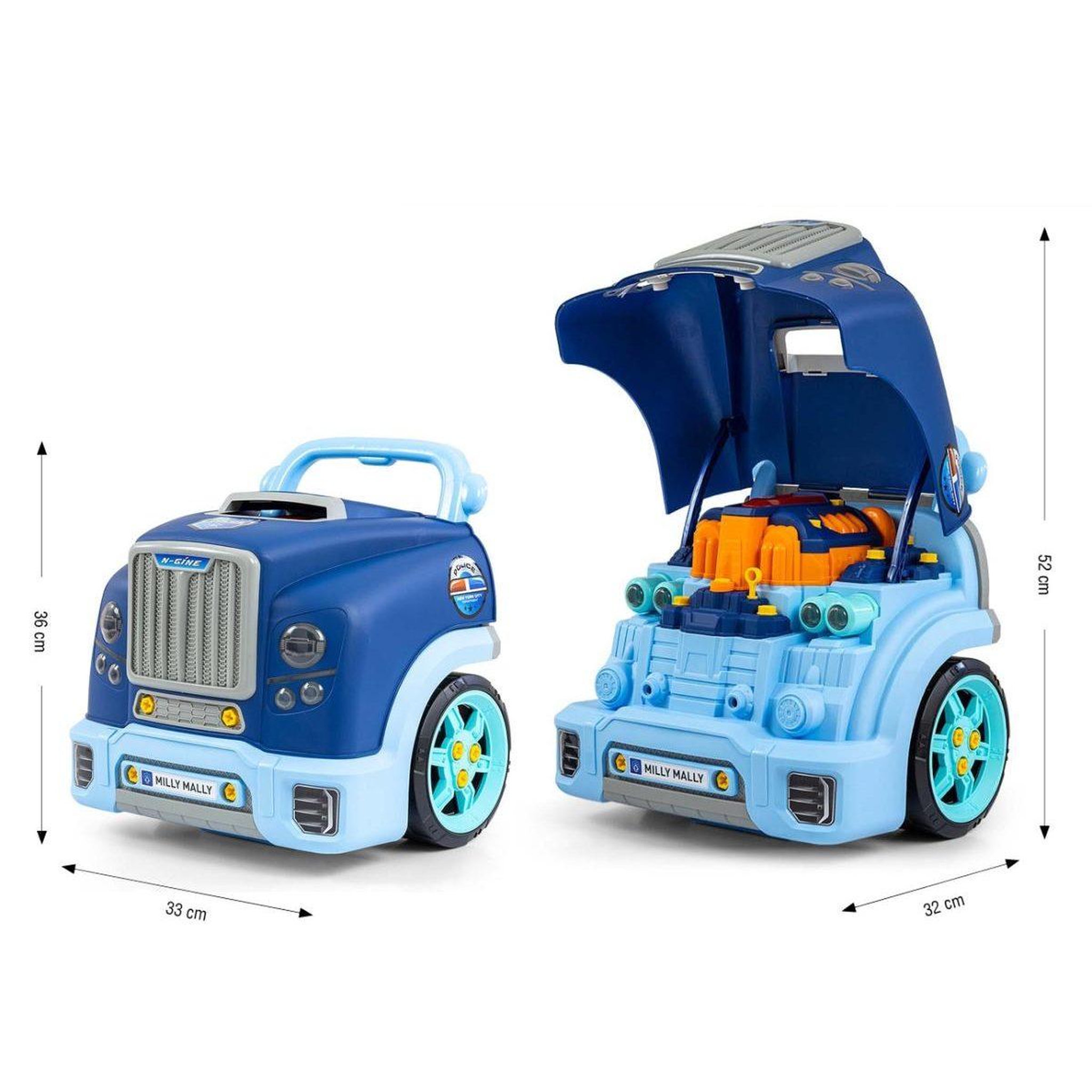 Voir la diapositive 3 : MILLY MALLY Motor  n-gine jouet bleue