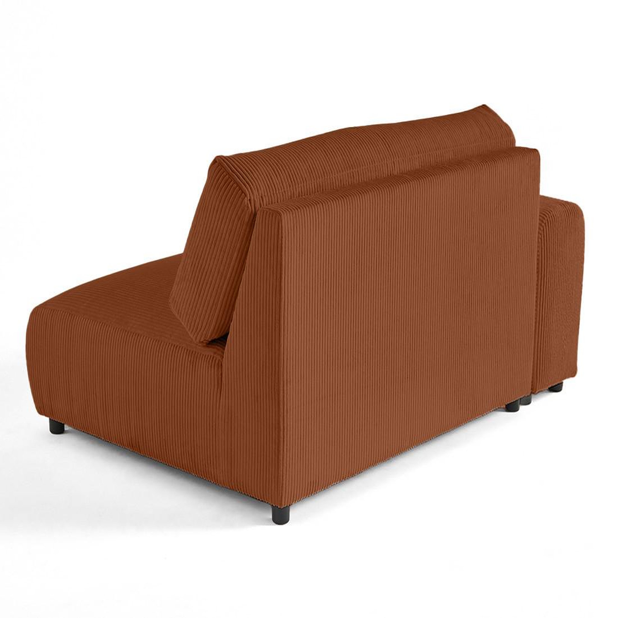 Voir la diapositive 4 : BEST MOBILIER Garance - module d'assise 2 places avec accoudoir gauche - en velours côtelé