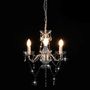 Voir la diapositive 4 : VIDAXL Lustre avec perles Blanc Rond 3 x E14