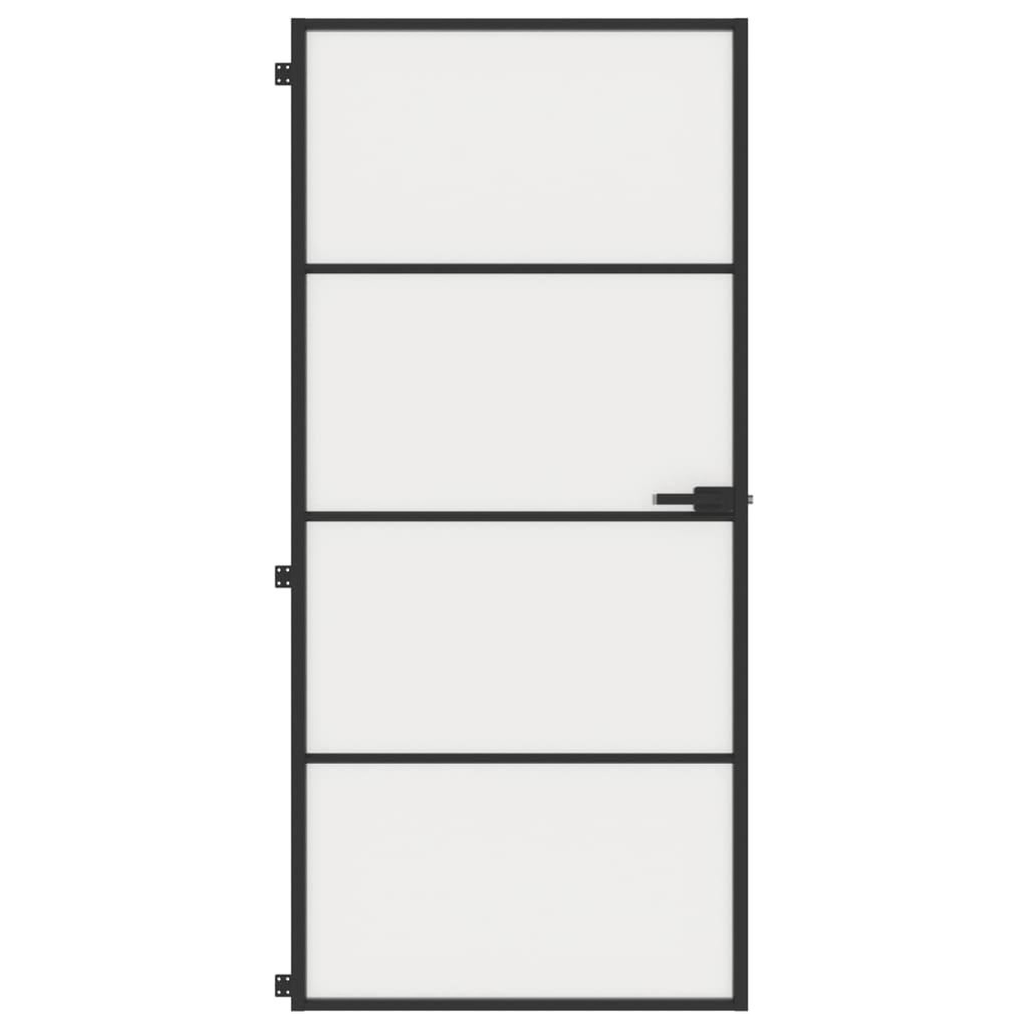 Voir la diapositive 3 : VIDAXL Porte interieure mince noir 93x201,5 cm verre trempe aluminium