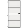 Voir la diapositive 3 : VIDAXL Porte interieure mince noir 93x201,5 cm verre trempe aluminium