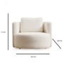 Voir la diapositive 6 : CONCEPT USINE Fauteuil bouclettes couleur crème OLSEN