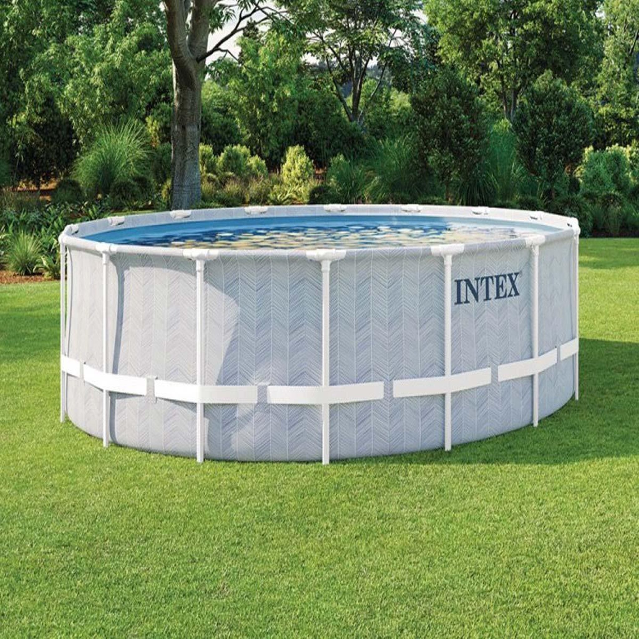Voir la diapositive 4 : INTEX Piscine tubulaire chevron ronde 4,88 x 1,22 m - intex