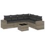 Voir la diapositive 2 : VIDAXL Salon de jardin avec coussins 7 pcs gris clair resine tressee