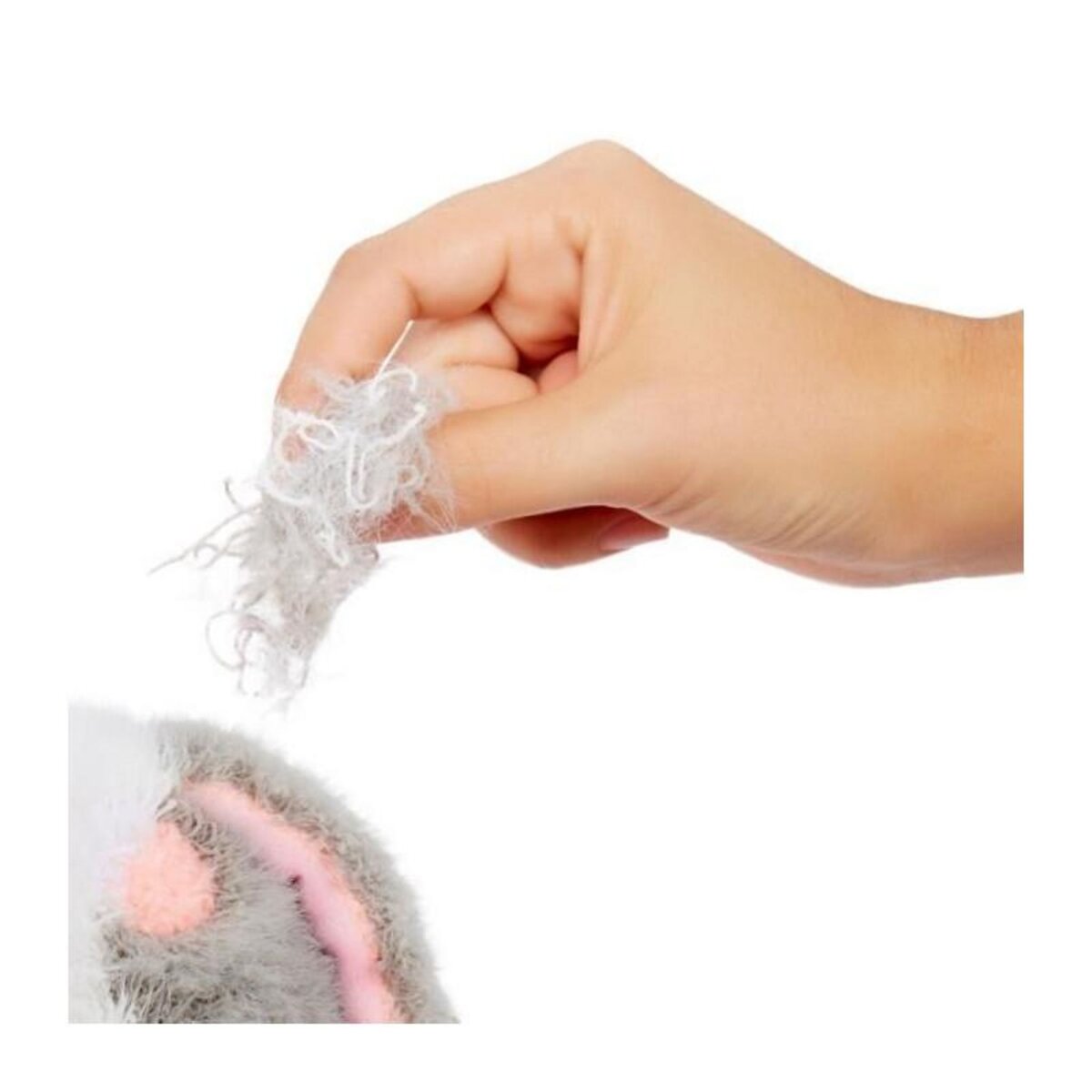 L.O.L. SURPRISE! Fluffie Stuffiez - Peluche ASMR a personnaliser - LAPIN - Rembourrage a retirer et découvrir un autre personnage - Dés 4 ans