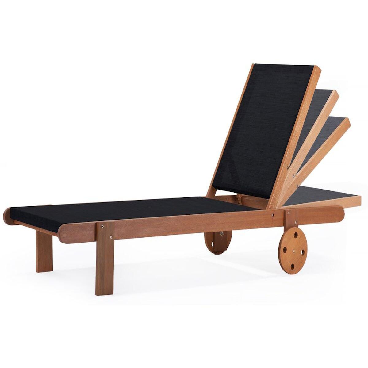 Habitat et Jardin Bain de Soleil en bois exotique  Saïgon  - Maple - Noir