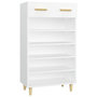 Voir la diapositive 2 : VIDAXL Armoire a chaussures Blanc 60x35x105 cm Bois d'ingenierie