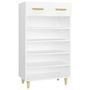 Voir la diapositive 2 : VIDAXL Armoire a chaussures Blanc 60x35x105 cm Bois d'ingenierie