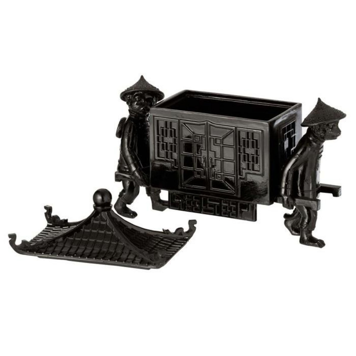 Paris Prix Statuette Déco  Singe Temple Orient  27cm Noir