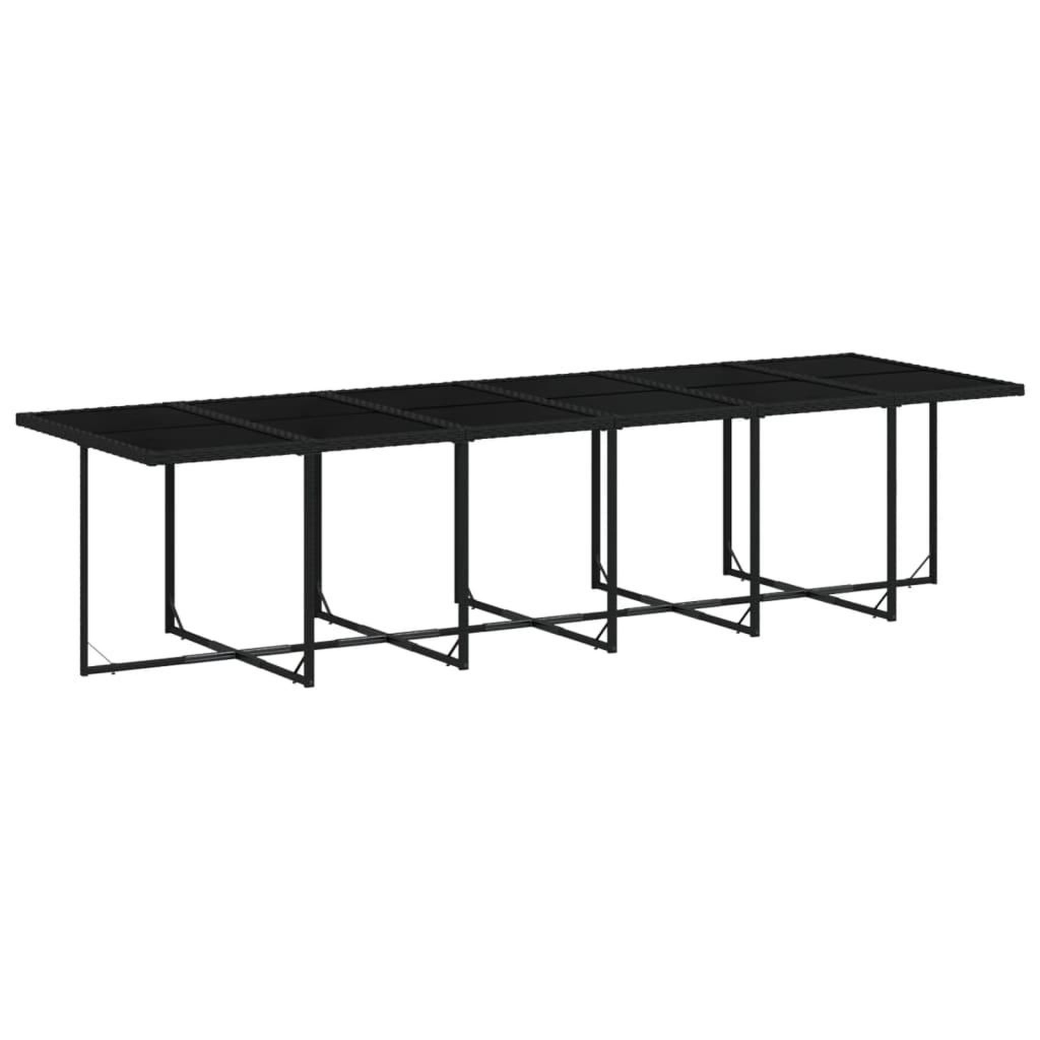 Voir la diapositive 3 : VIDAXL Ensemble a manger de jardin 13 pcs coussins noir resine tressee