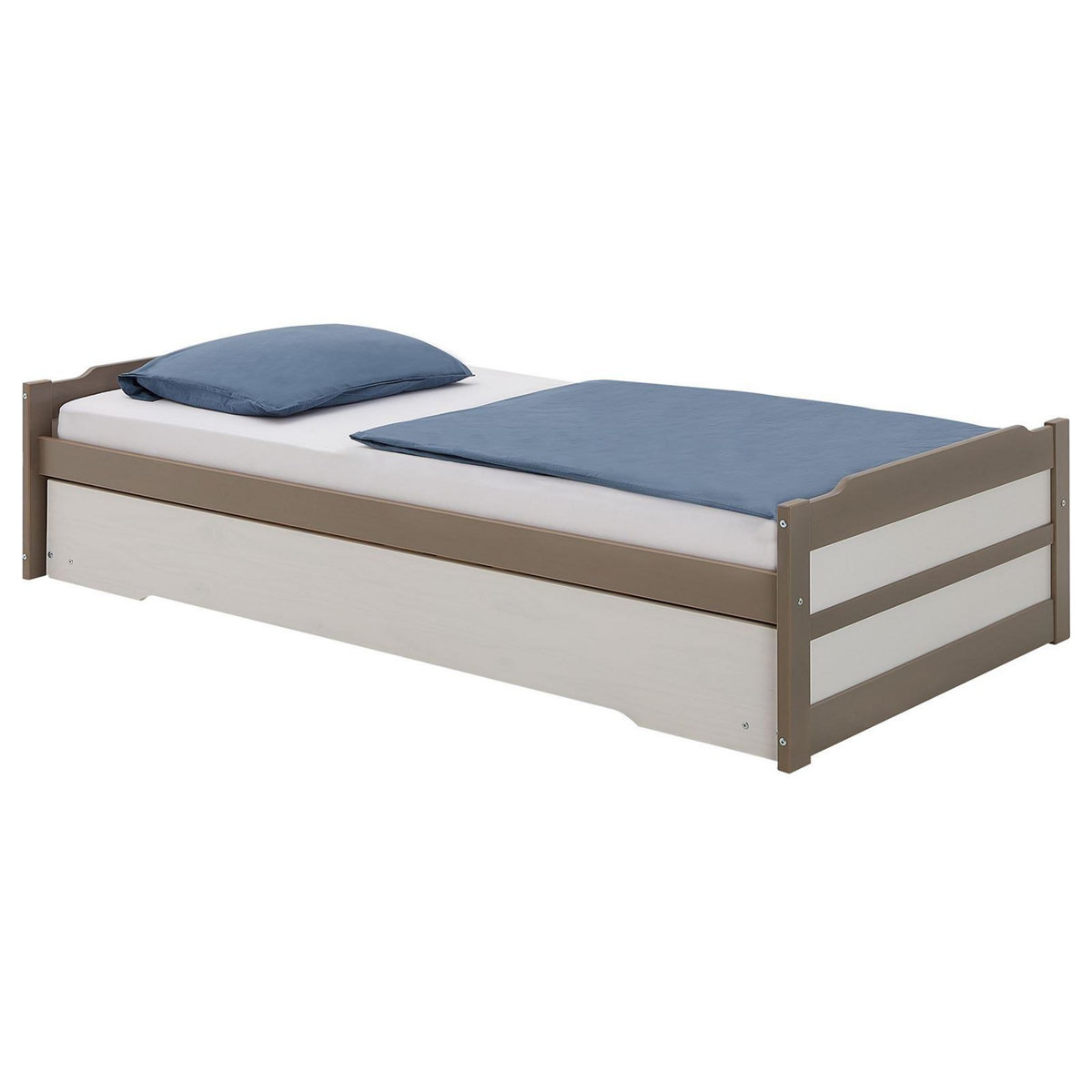 IDIMEX Lit gigogne LORENA en pin massif, 90 x 190 cm