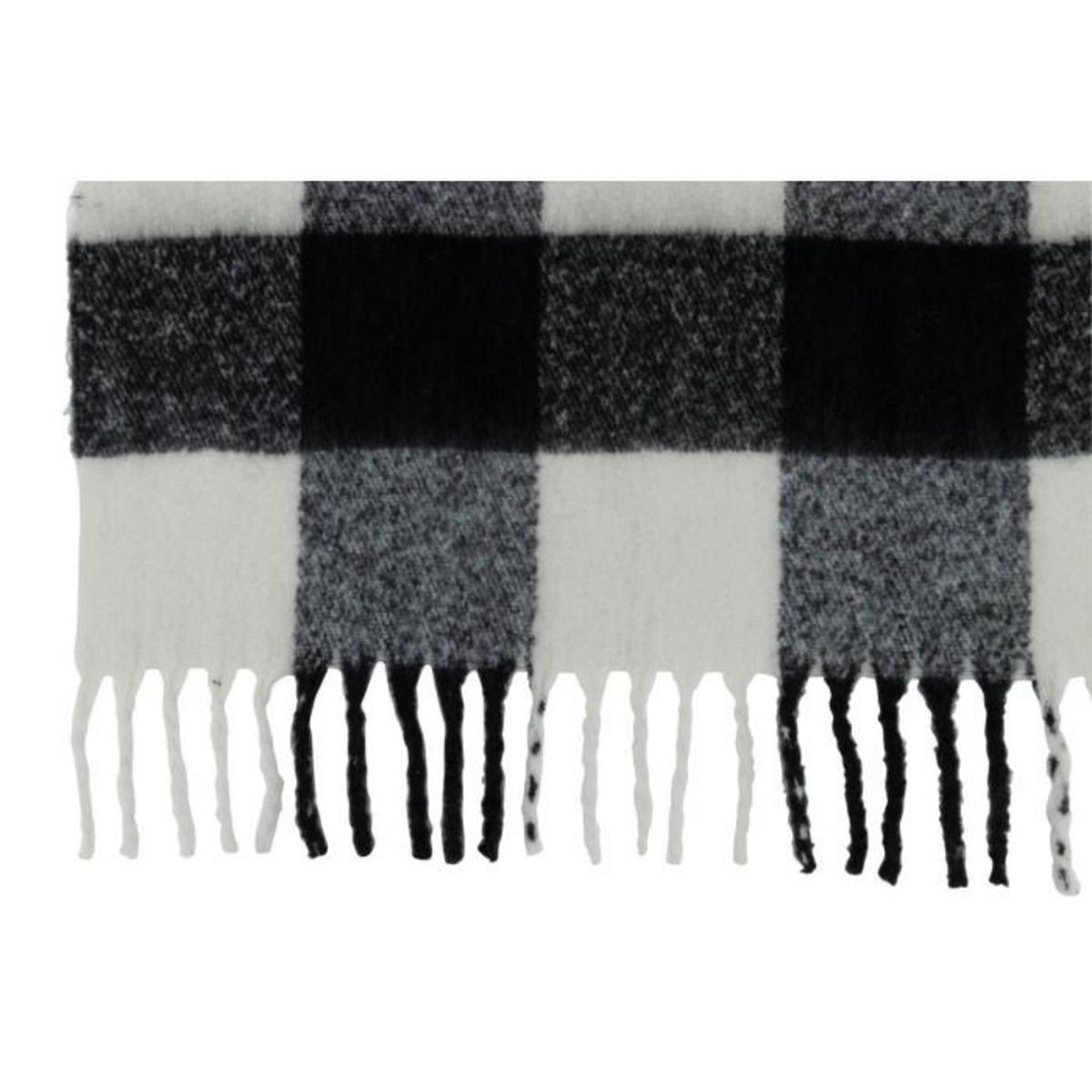 Paris Prix Plaid Imprimé  Carreaux  127x152cm Blanc & Noir