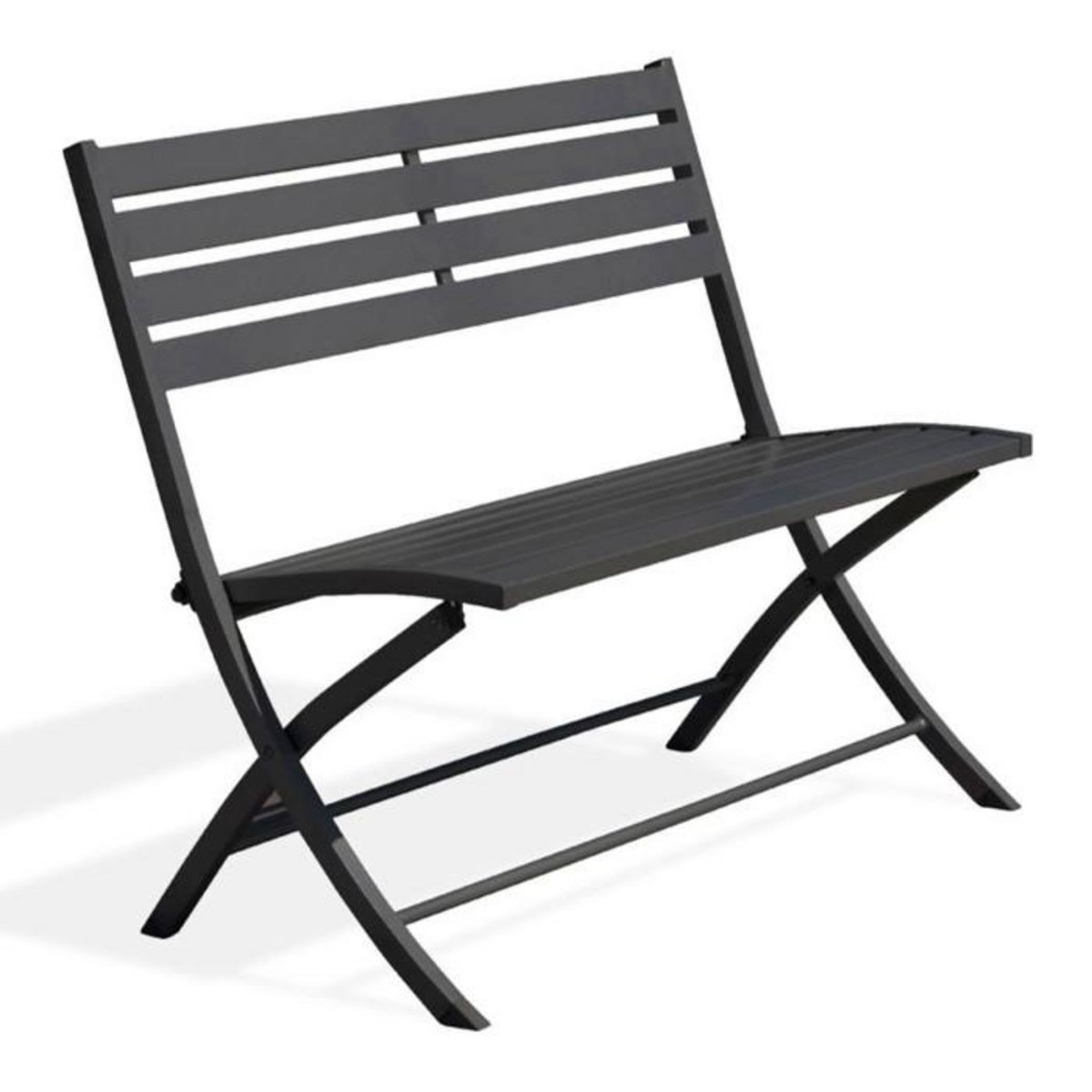 Paris Prix Banc de Jardin Pliant  Marius  95cm Gris Anthracite
