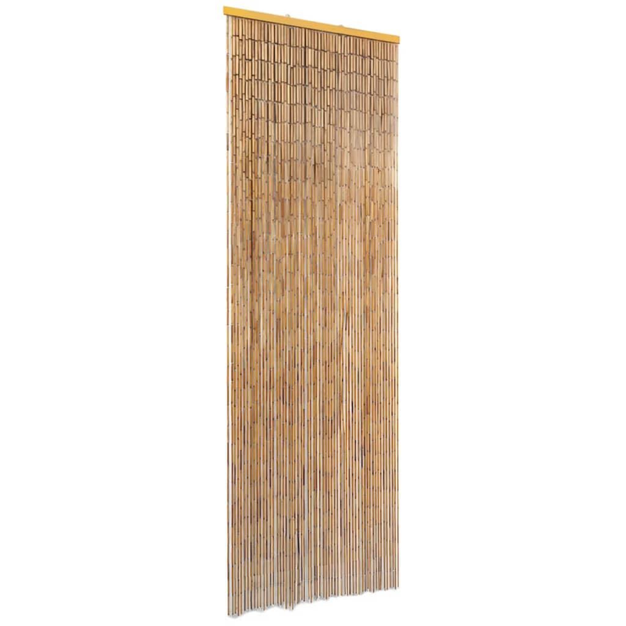 Voir la diapositive 1 : VIDAXL Rideau de porte contre insectes Bambou 56 x 185 cm
