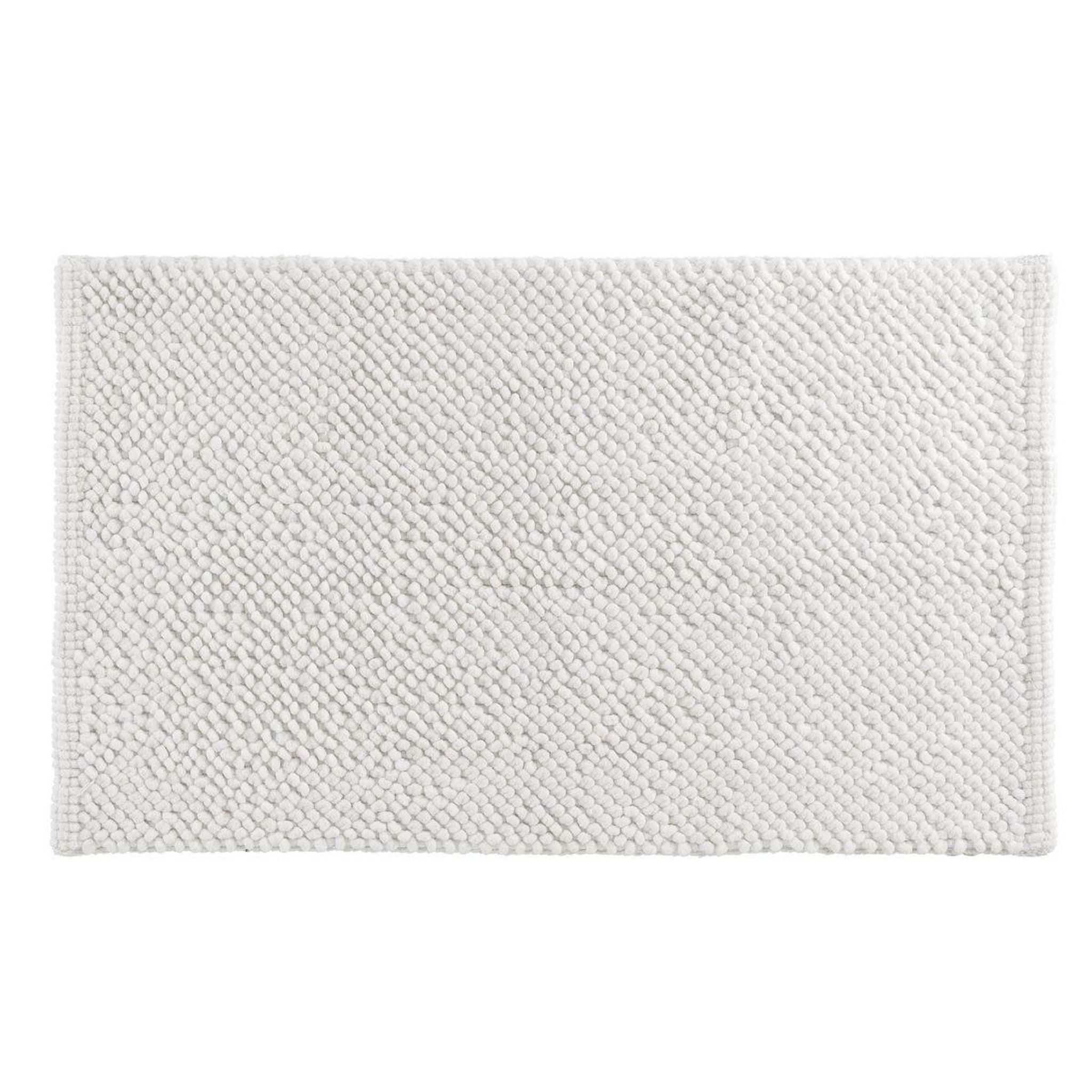 Douceur d'Intérieur Tapis de bain en chenille  yanis  50x80cm blanc