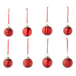 Paris Prix Lot de 40 Boules de Noël  8 Motifs  6cm Rouge