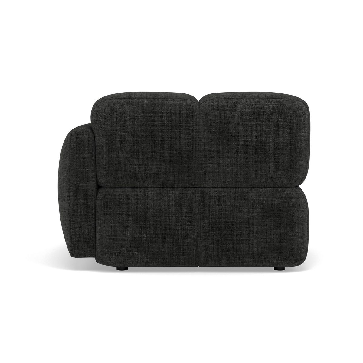 LISA DESIGN Grace - module d'assise droit en velours texturé