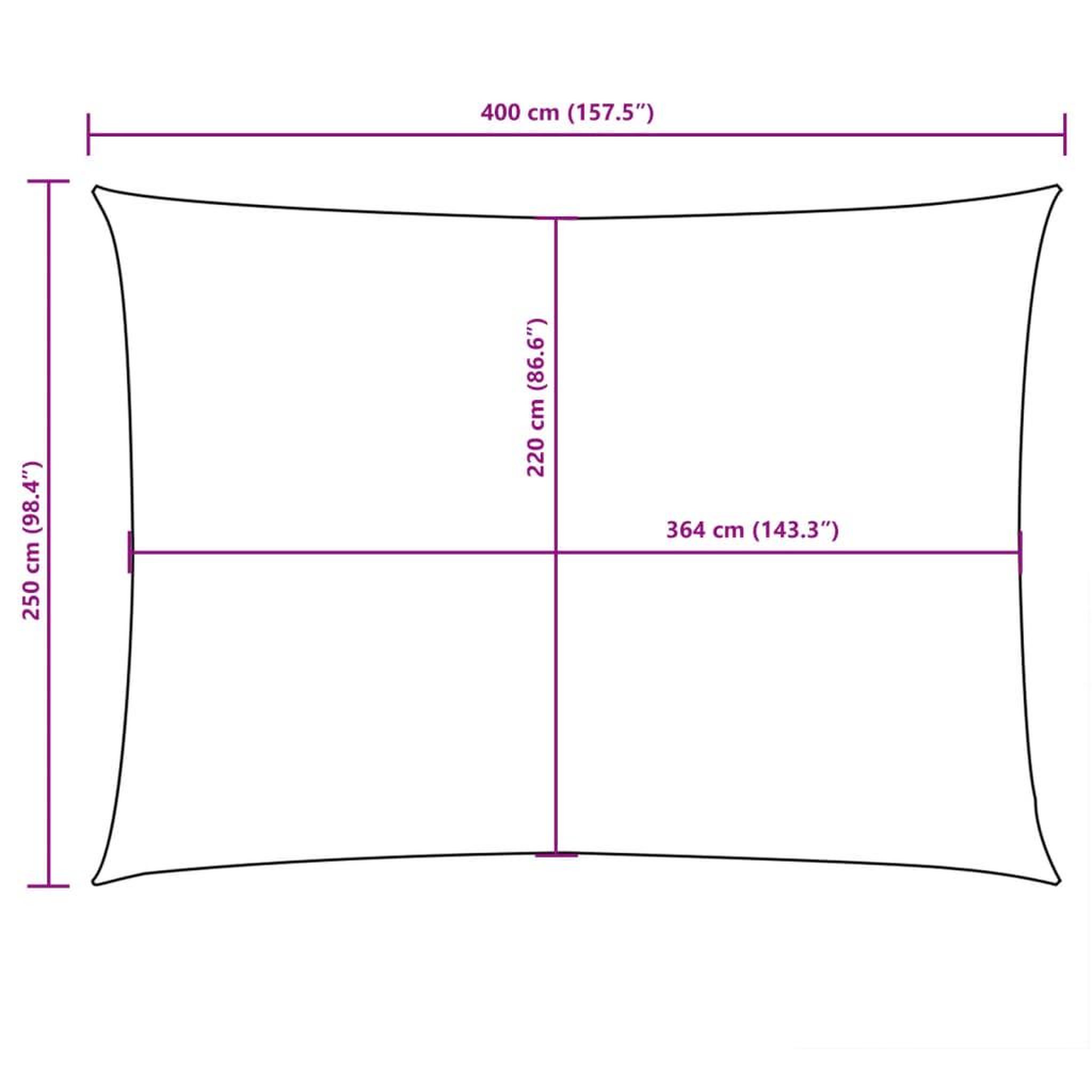 Voir la diapositive 6 : VIDAXL Voile de parasol tissu oxford rectangulaire 2,5x4 m marron
