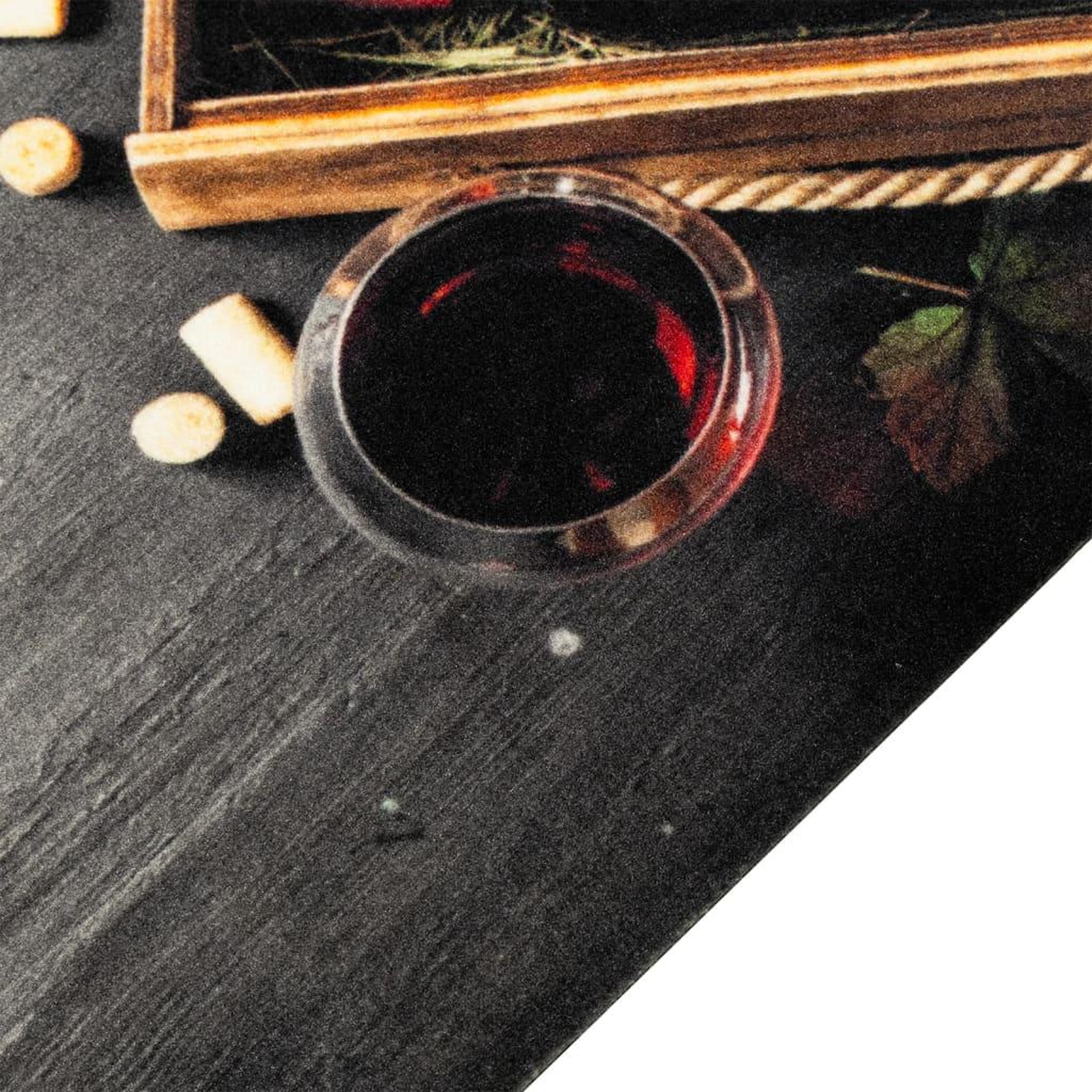 Voir la diapositive 3 : VIDAXL Tapis de cuisine lavable bouteille de vin 60x300 cm velours