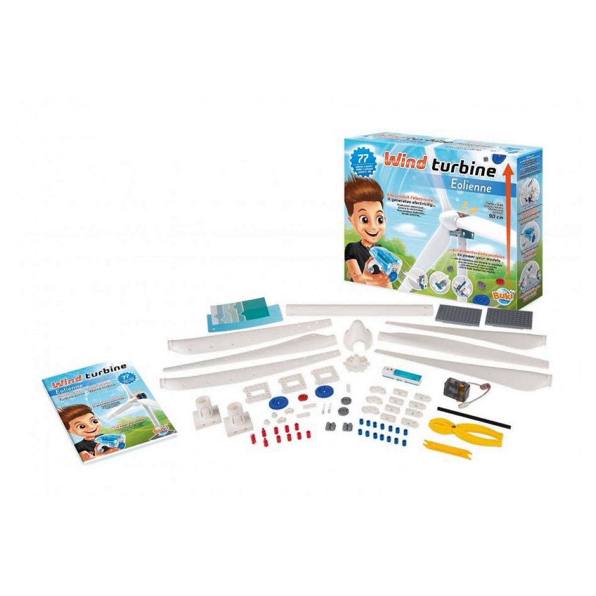BUKI Éolienne Géante à Assembler pour Enfants - Projet Éducatif de 90 cm