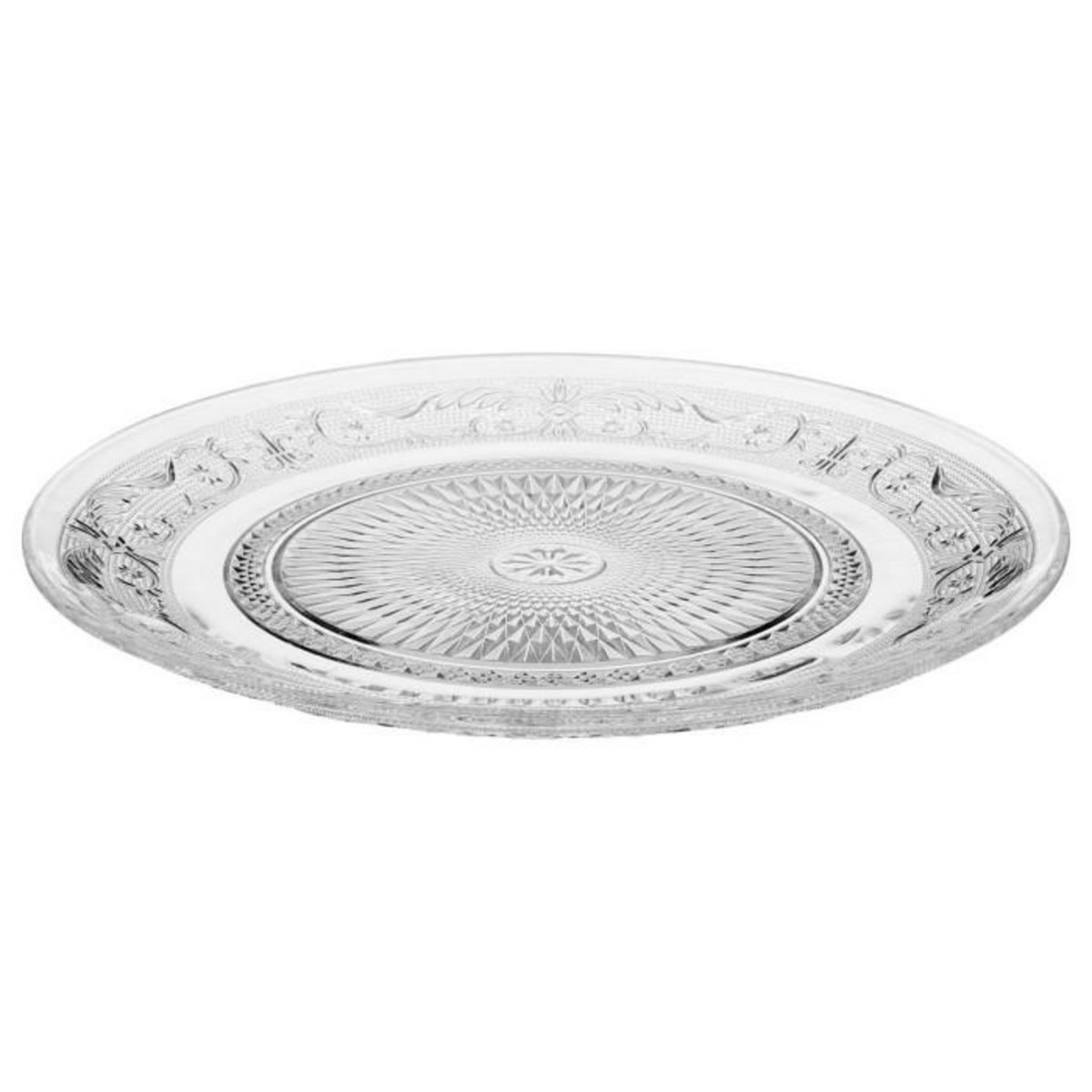 SECRET DE GOURMET Lot de 6 Assiettes Plates  Renaissance  25cm Transparent