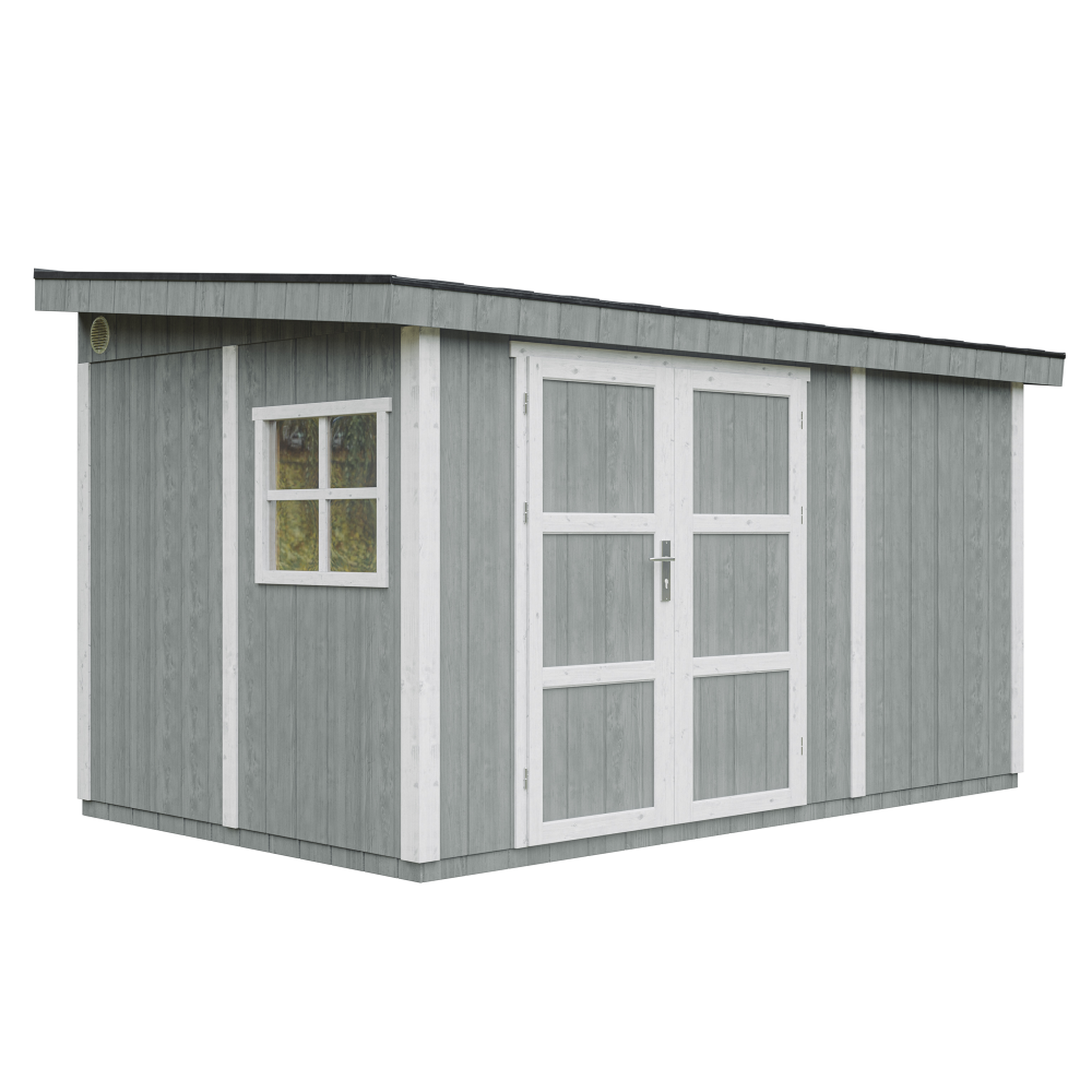 Voir la diapositive 2 : TIMBELA Abri de jardin qualité premium 8,68 m² h231x248x412 cm avec plancher et paroi latérale m939