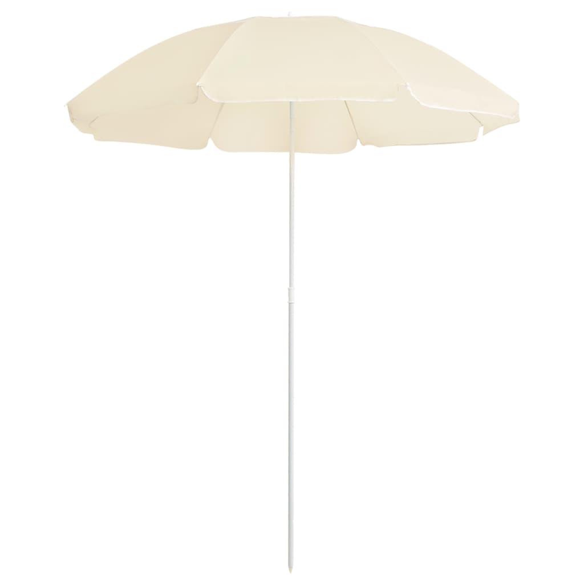 Voir la diapositive 1 : VIDAXL Parasol de jardin avec mat en acier sable 180 cm