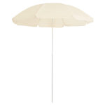 VIDAXL Parasol de jardin avec mat en acier sable 180 cm