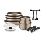 Arthur Martin Batterie de cuisine Arthur Martin AM133CH 15 pieces - Aluminium - Poignée amovible - Tous feux dont induction
