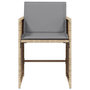 Voir la diapositive 5 : VIDAXL Chaises de jardin avec coussins lot de 4 melange beige