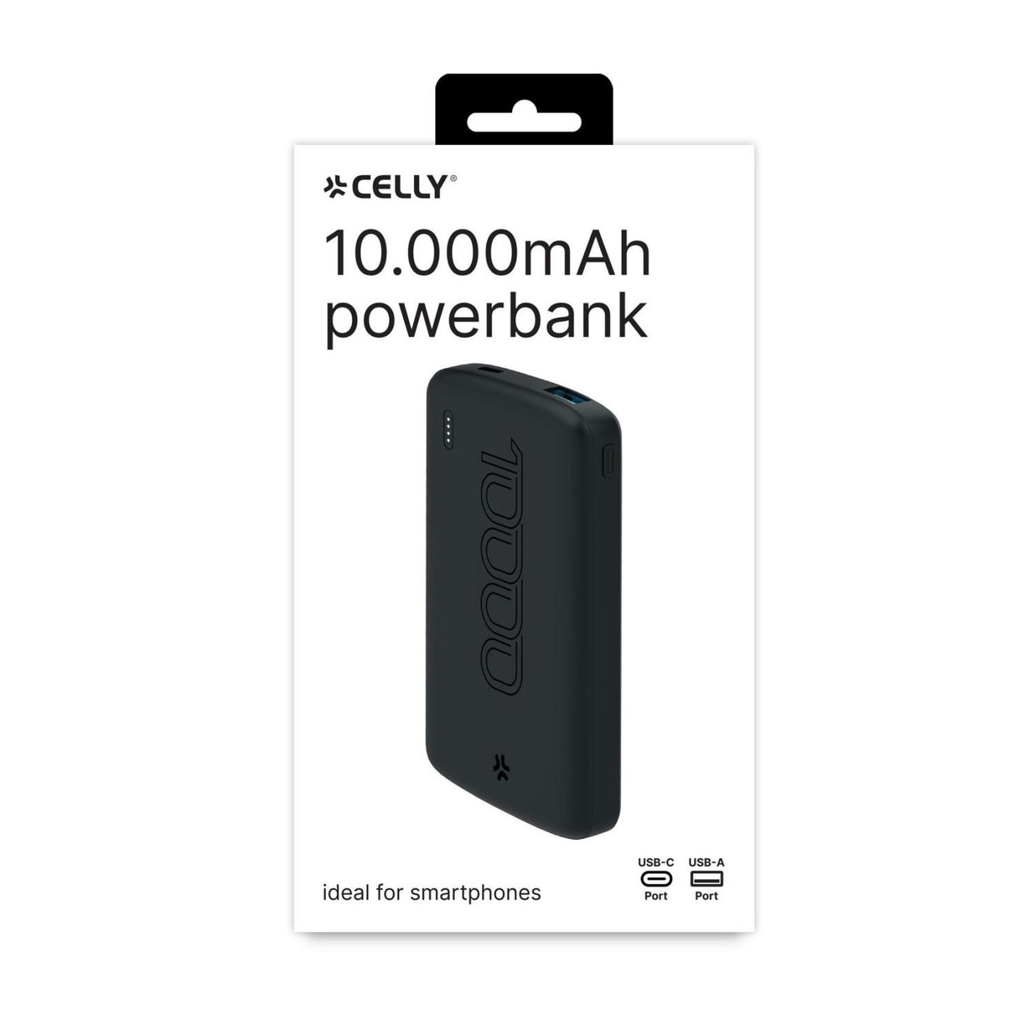 Voir la diapositive 3 : CELLY Celly PBE10000EVOBK banque d'alimentation électrique Lithium 10000 mAh Noir