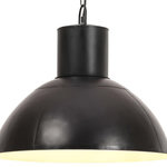 VIDAXL Lampe suspendue 25 W Noir Rond 48 cm E27