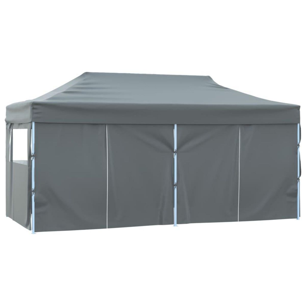 VIDAXL Tente de reception pliable avec 4 parois 3x6 m Acier Anthracite