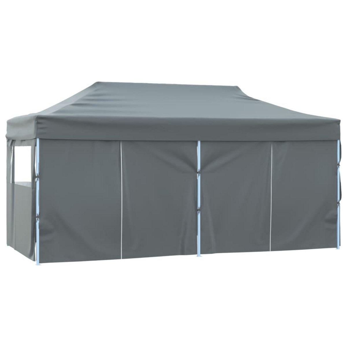 VIDAXL Tente de reception pliable avec 4 parois 3x6 m Acier Anthracite