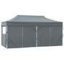 Voir la diapositive 4 : VIDAXL Tente de reception pliable avec 4 parois 3x6 m Acier Anthracite