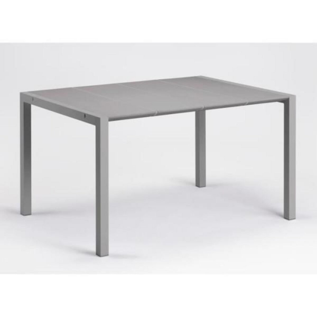 Grosfillex Table - GROSFILLEX - Eden 133 - Gris platinium - 133x87 - Aluminium et résine - 6P