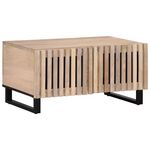 VIDAXL Table basse blanc 80x51x40 cm bois de manguier massif