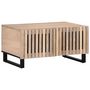 Voir la diapositive 1 : VIDAXL Table basse blanc 80x51x40 cm bois de manguier massif