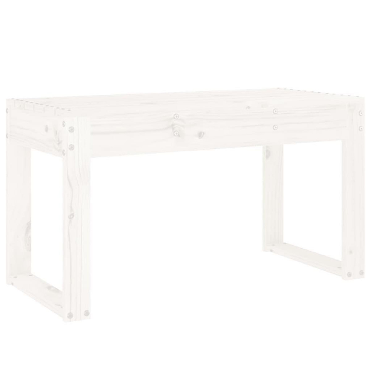 VIDAXL Banc de jardin blanc 80x38x45 cm bois massif de pin