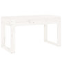 Voir la diapositive 2 : VIDAXL Banc de jardin blanc 80x38x45 cm bois massif de pin