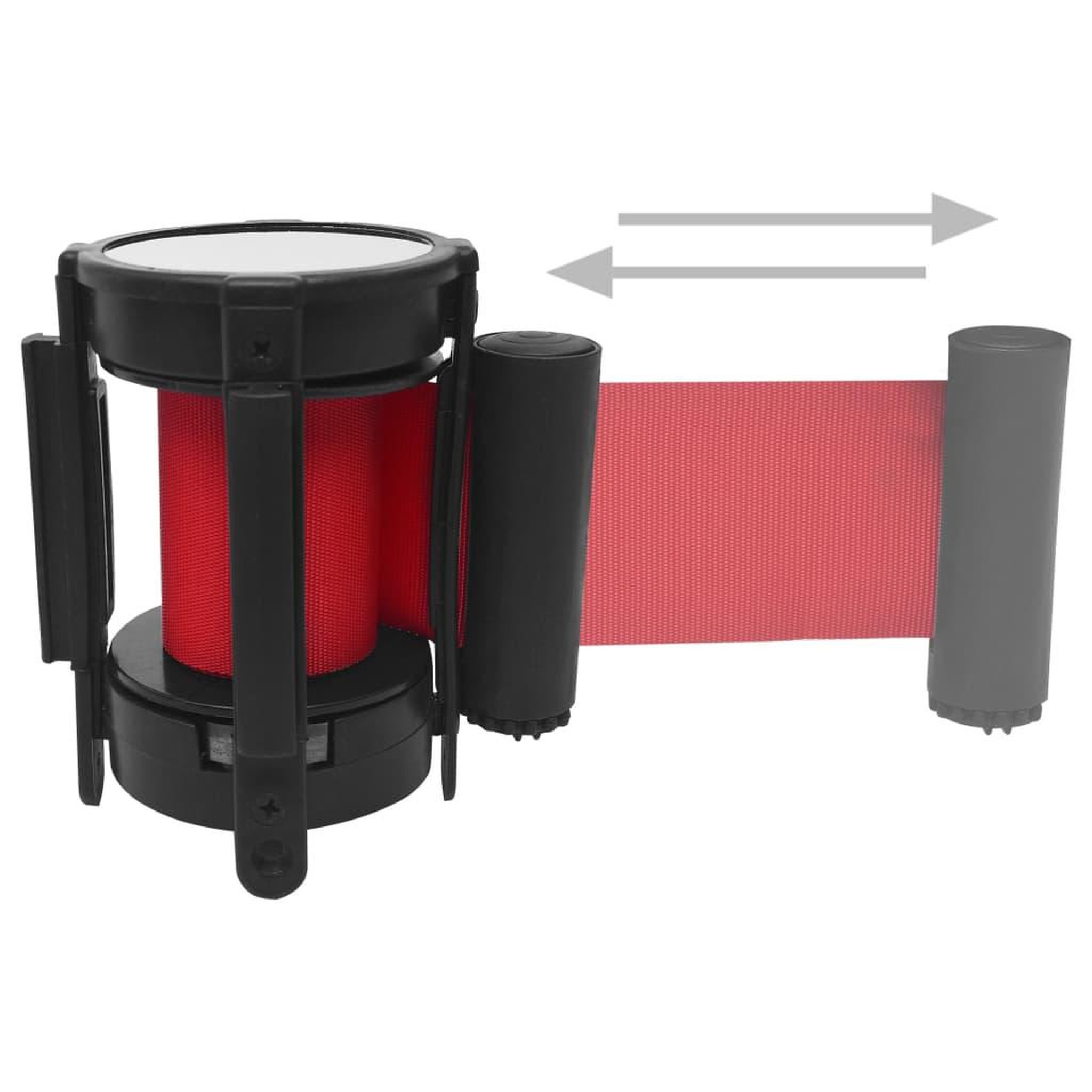 Voir la diapositive 5 : VIDAXL Barriere a bande retractable 200 cm Rouge