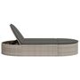 Voir la diapositive 4 : VIDAXL Chaise longue double avec coussins gris clair resine tressee
