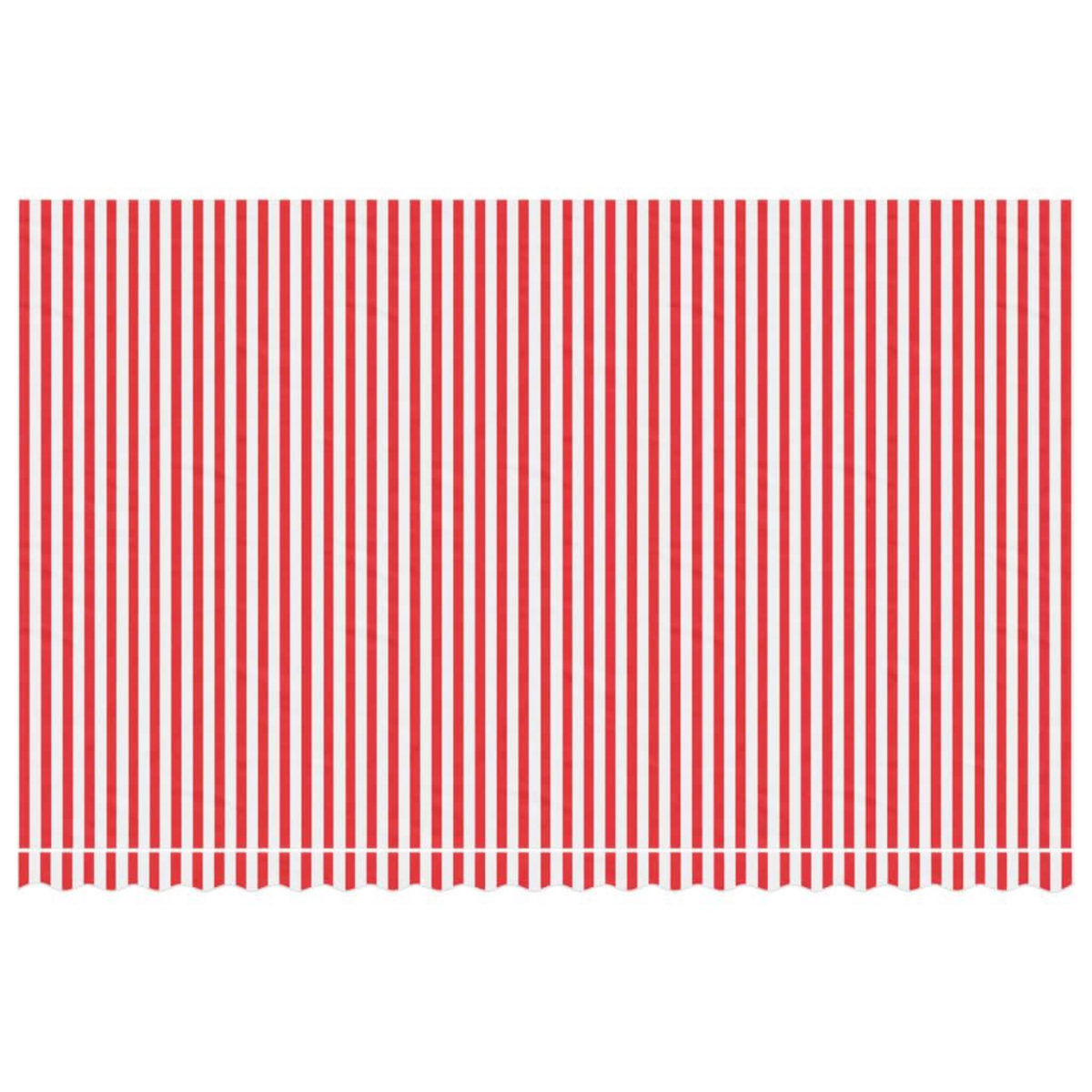 VIDAXL Tissu de remplacement pour auvent rayures rouges et blanches