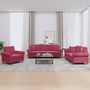Voir la diapositive 1 : VIDAXL Ensemble de canapes 3 pcs avec coussins rouge bordeaux velours
